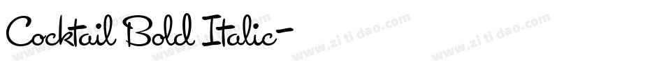 Cocktail Bold Italic字体转换